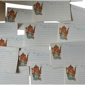 Vintage “Here’s What’s Cookin” Blank Recipe Cards (20) Kitchen Art Retro READ
